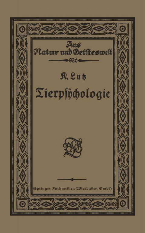 Cover image for book Tierpsÿchologie Eine Einführung in die vergleichende Psÿchologie