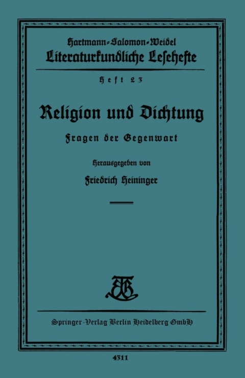 Cover image for book Religion und Dichtung