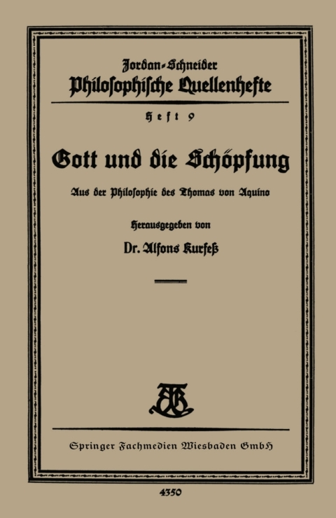 Cover image for book Gott und die Schöpfung