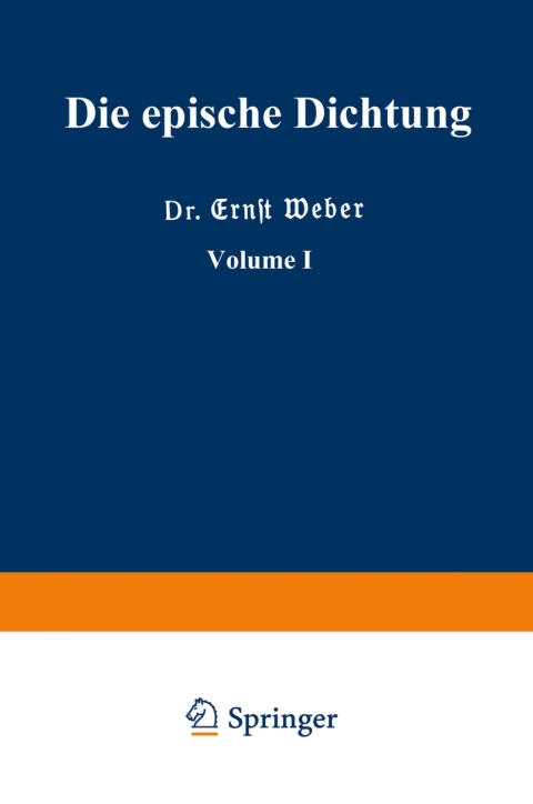 Cover image for book Die epische Dichtung