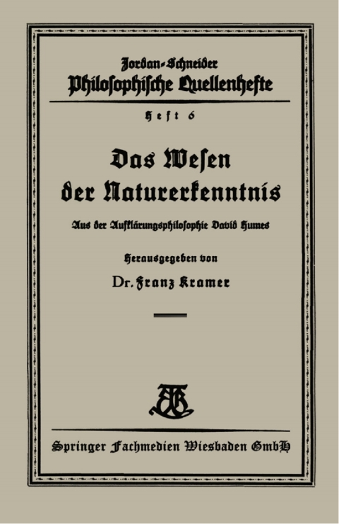 Cover image for book Das Wesen der Naturerkenntnis