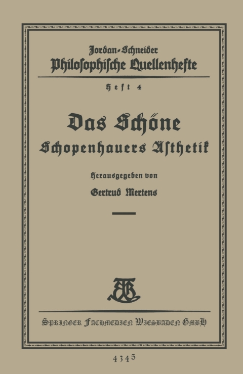 Cover image for book Das Schöne