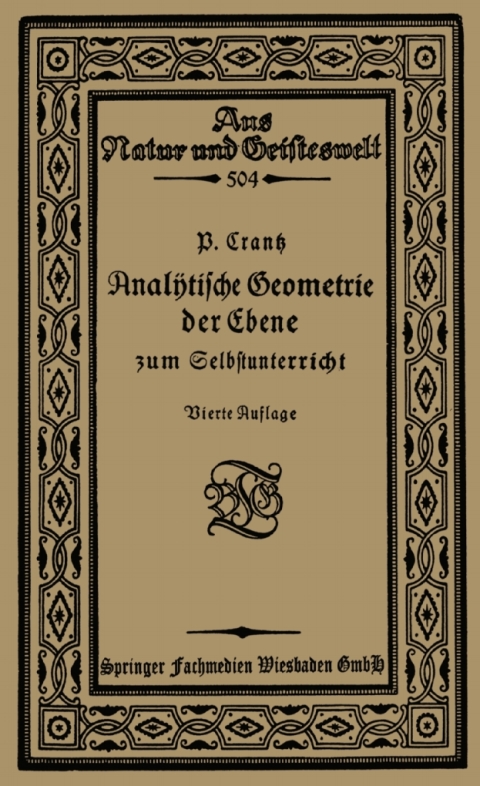 Cover image for book Analytische Geometrie der Ebene zum Selbstunterricht