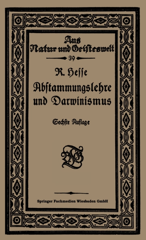 Cover image for book Abstammungslehre und Darwinismus