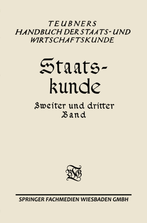 Cover image for book Staats-kunde
