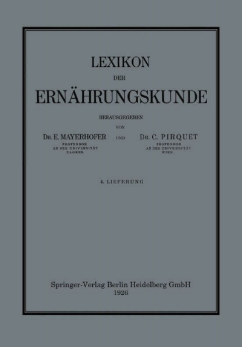 Cover image for book Lexikon der Ernährungskunde