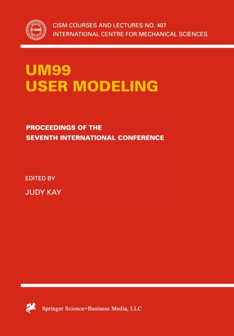 Cover image for book UM99 User Modeling