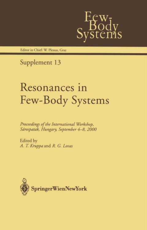 Cover image for book Resonances in Few-Body Systems