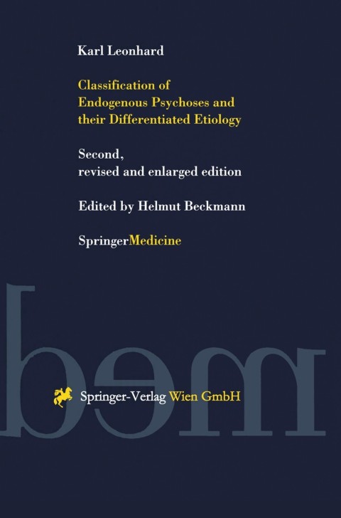 Cover image for book Classification of Endogenous Psychoses and their Differentiated Etiology