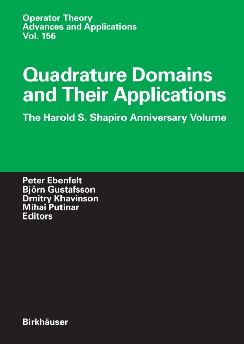 Cover image for book Quadrature Domains and Their Applications