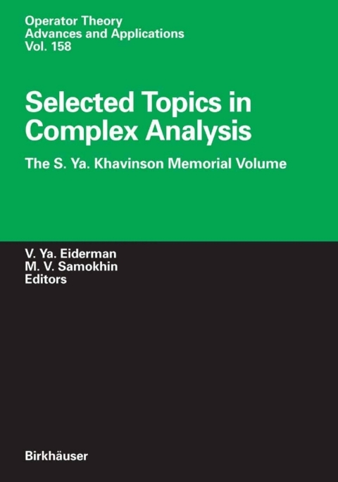 Cover image for book Selected Topics in Complex Analysis