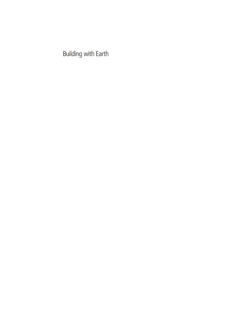 Cover image for book Building with Earth