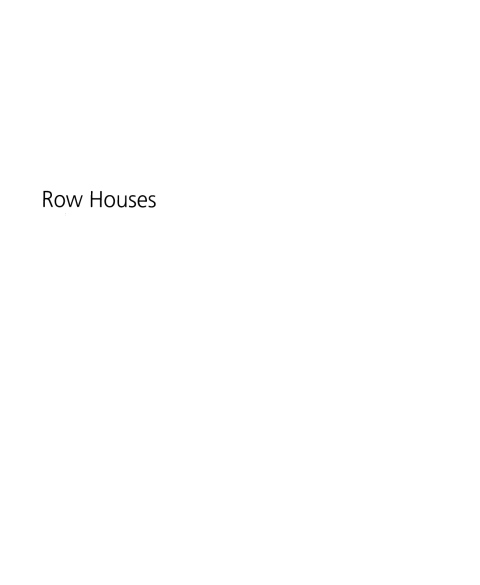Cover image for book Row Houses