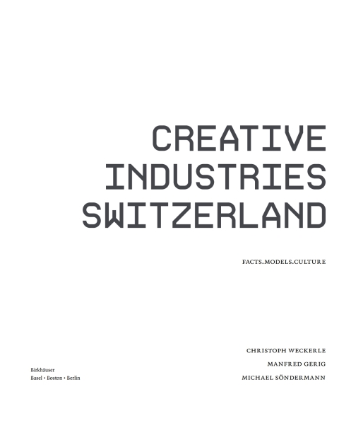 Cover image for book Creative Industries Switzerland