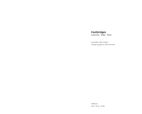 Cover image for book Footbridges