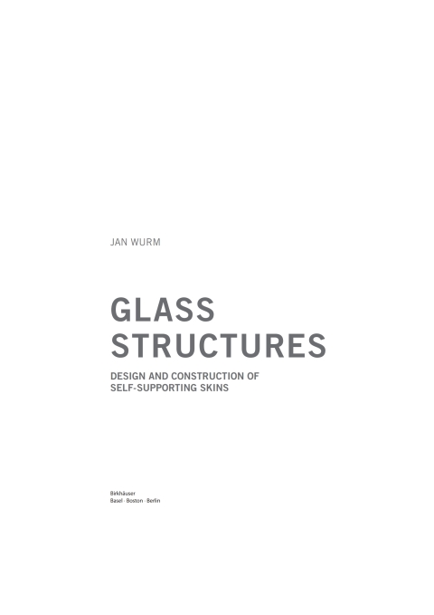 Cover image for book Glass Structures