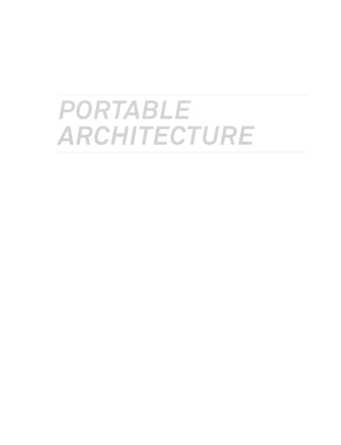 Cover image for book Portable Architecture