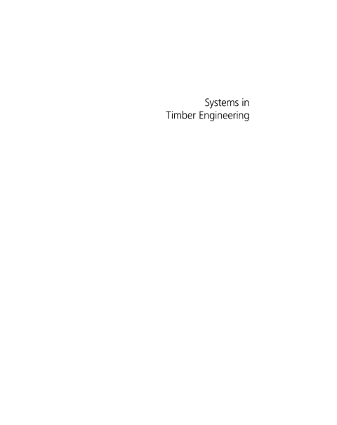 Cover image for book Systems in Timber Engineering