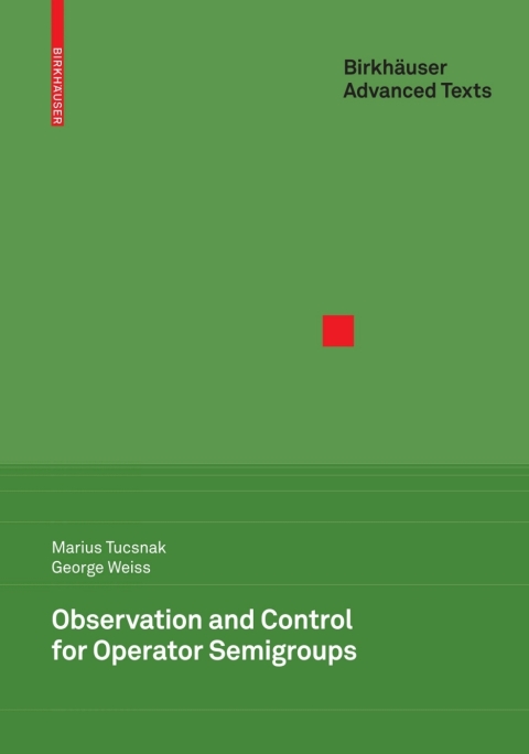 Cover image for book Observation and Control for Operator Semigroups