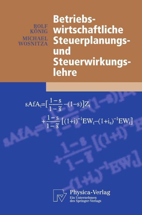 Cover image for book Betriebswirtschaftliche Steuerplanungs- und Steuerwirkungslehre