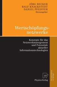 Cover image: Wertschöpfungsnetzwerke 1st edition 9783790820553