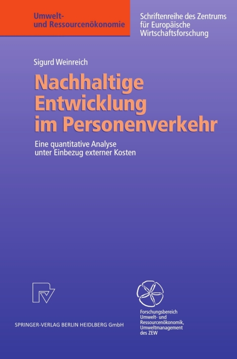 Cover image for book Nachhaltige Entwicklung im Personenverkehr