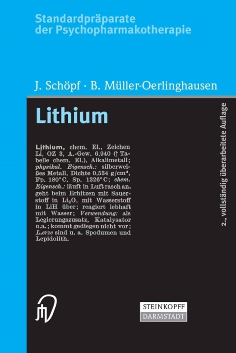 Cover image for book Standardpräparate der Psychopharmakotherapie. Lithium