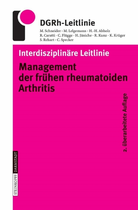 Cover image for book Interdisziplinäre Leitlinie Management der frühen rheumatoiden Arthritis