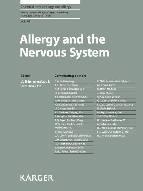 Cover image for book Allergy and the Nervous System