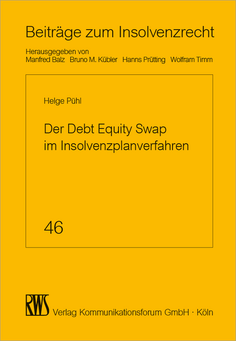 Cover image for book Der Debt Equity Swap im Insolvenzplanverfahren
