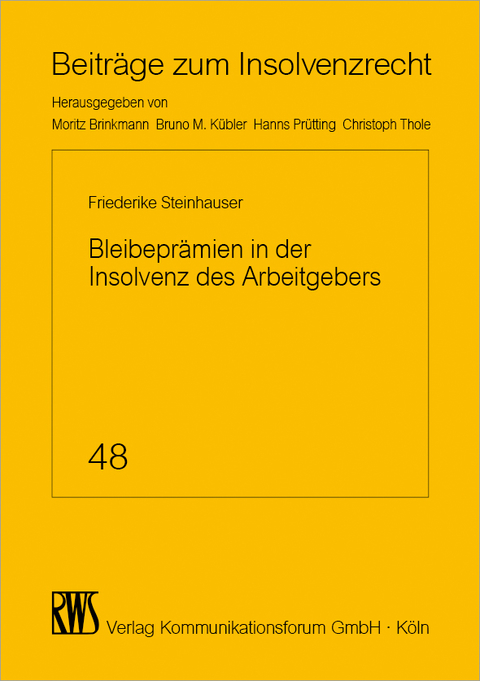 Cover image for book Bleibeprämien in der Insolvenz des Arbeitgebers