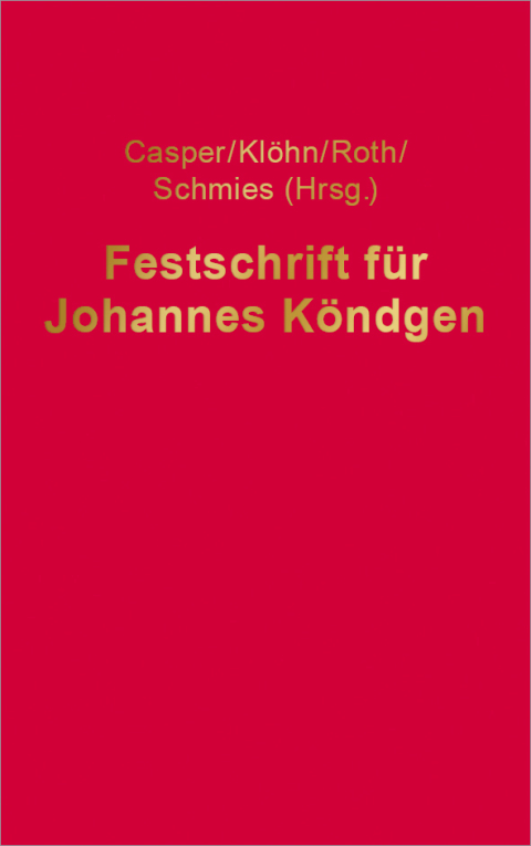 Cover image for book Festschrift für Johannes Köndgen