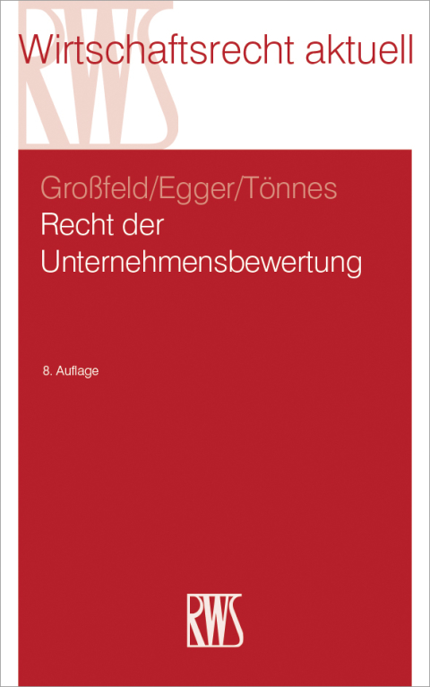 Cover image for book Recht der Unternehmensbewertung