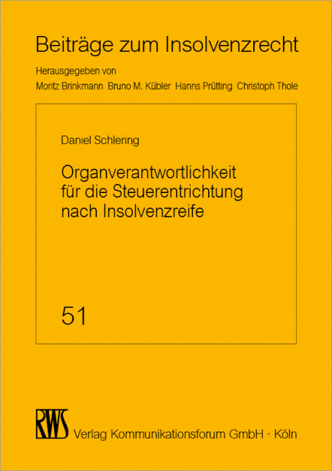 Cover image for book Organverantwortlichkeit für die Steuerentrichtung nach Insolvenzreife