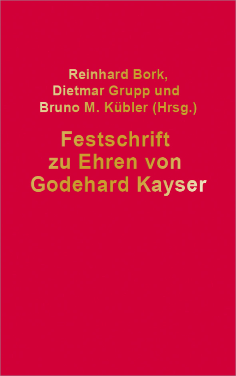 Cover image for book Festschrift für Godehard Kayser