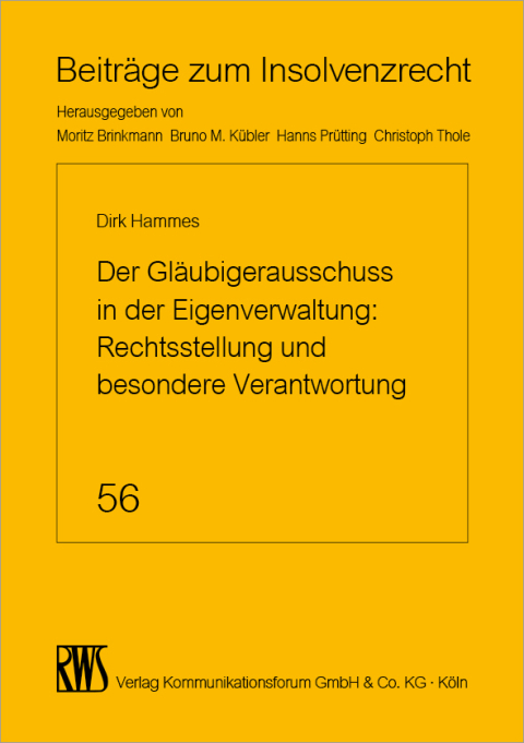 Cover image for book Der Gläubigerausschuss in der Eigenverwaltung
