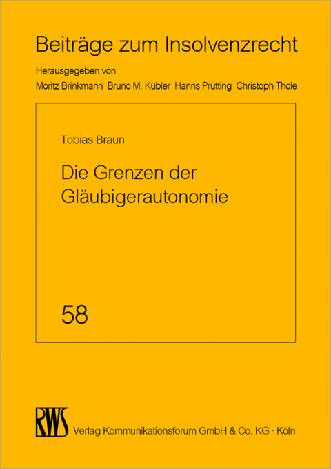 Cover image for book Die Grenzen der Gläubigerautonomie