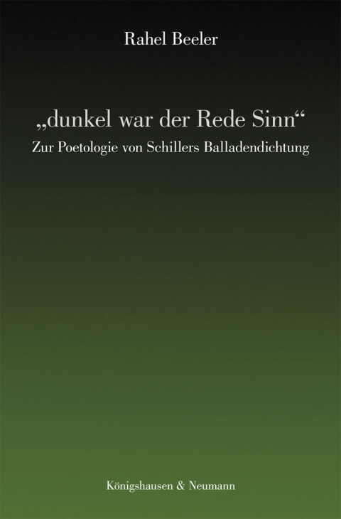 Cover image for book "dunkel war der Rede Sinn"