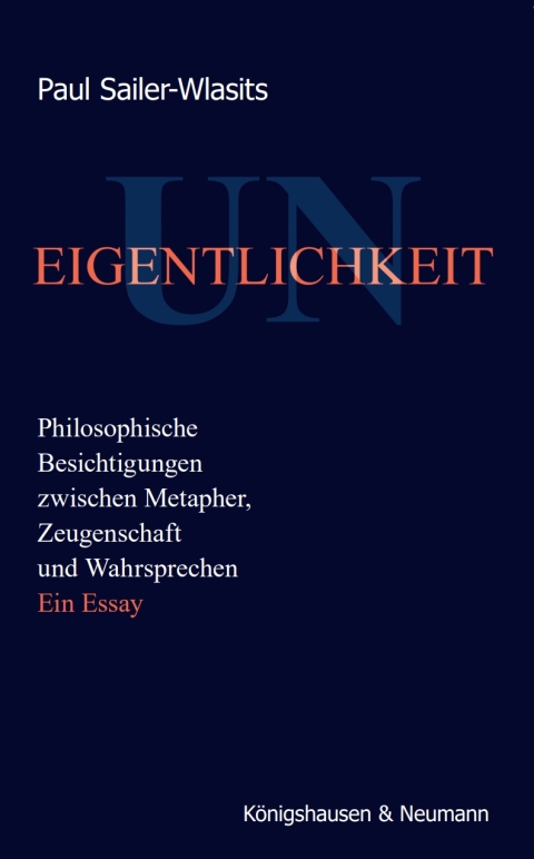 Cover image for book Uneigentlichkeit
