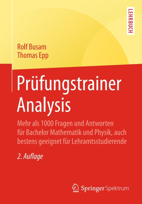 Cover image for book Prüfungstrainer Analysis
