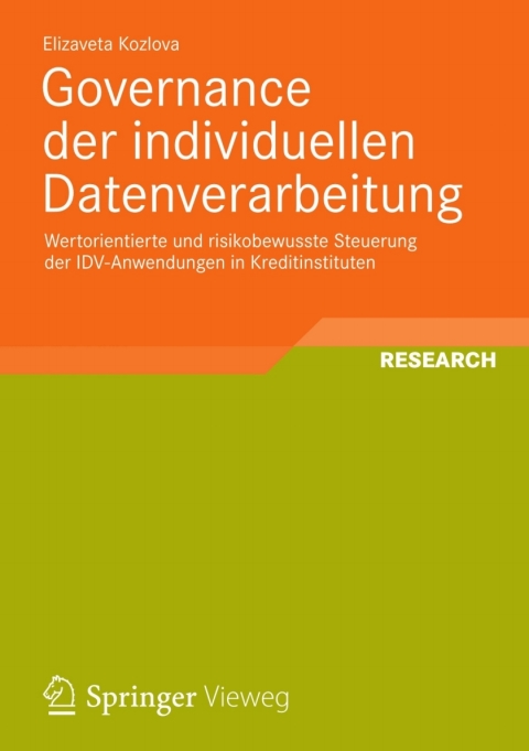 Cover image for book Governance der individuellen Datenverarbeitung