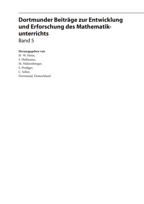 Cover image for book Schriftliche Standortbestimmungen im Arithmetikunterricht