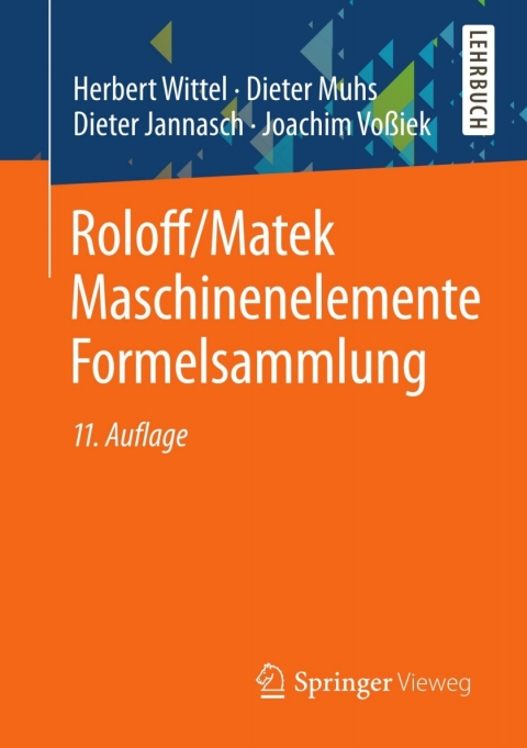 Roloff/Matek Maschinenelemente Formelsammlung 