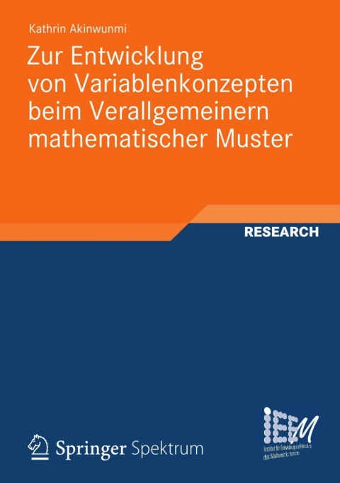 Cover image for book Zur Entwicklung von Variablenkonzepten beim Verallgemeinern mathematischer Muster