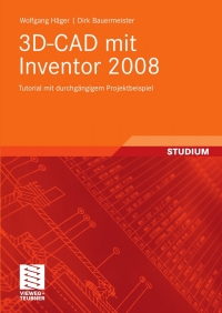 Cover image: 3D-CAD mit Inventor 2008 9783834805379