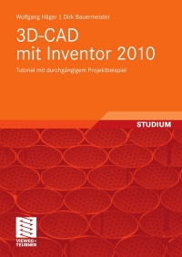Cover image: 3D-CAD mit Inventor 2010 9783834813428