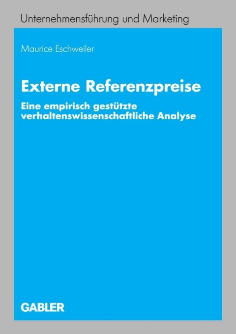 Cover image for book Externe Referenzpreise