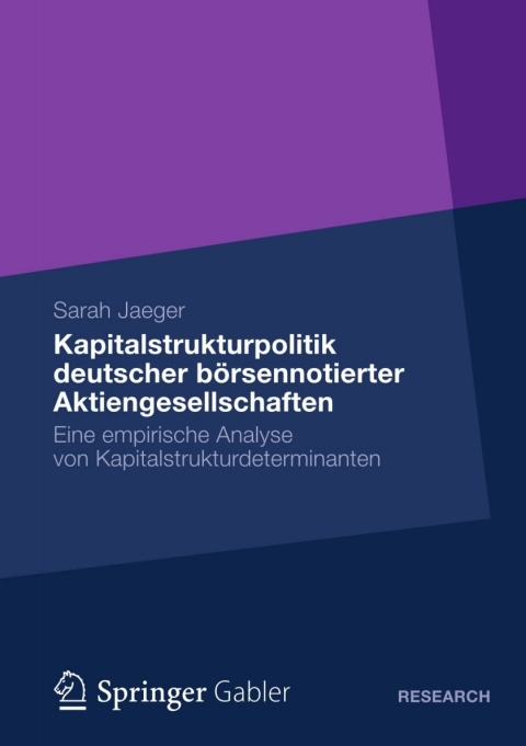 Cover image for book Kapitalstrukturpolitik deutscher börsennotierter Aktiengesellschaften