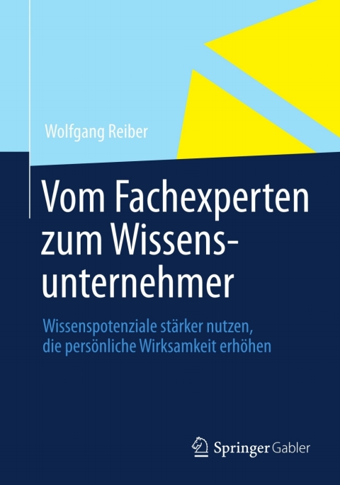 Cover image for book Vom Fachexperten zum Wissensunternehmer