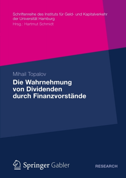 Cover image for book Die Wahrnehmung von Dividenden durch Finanzvorstände